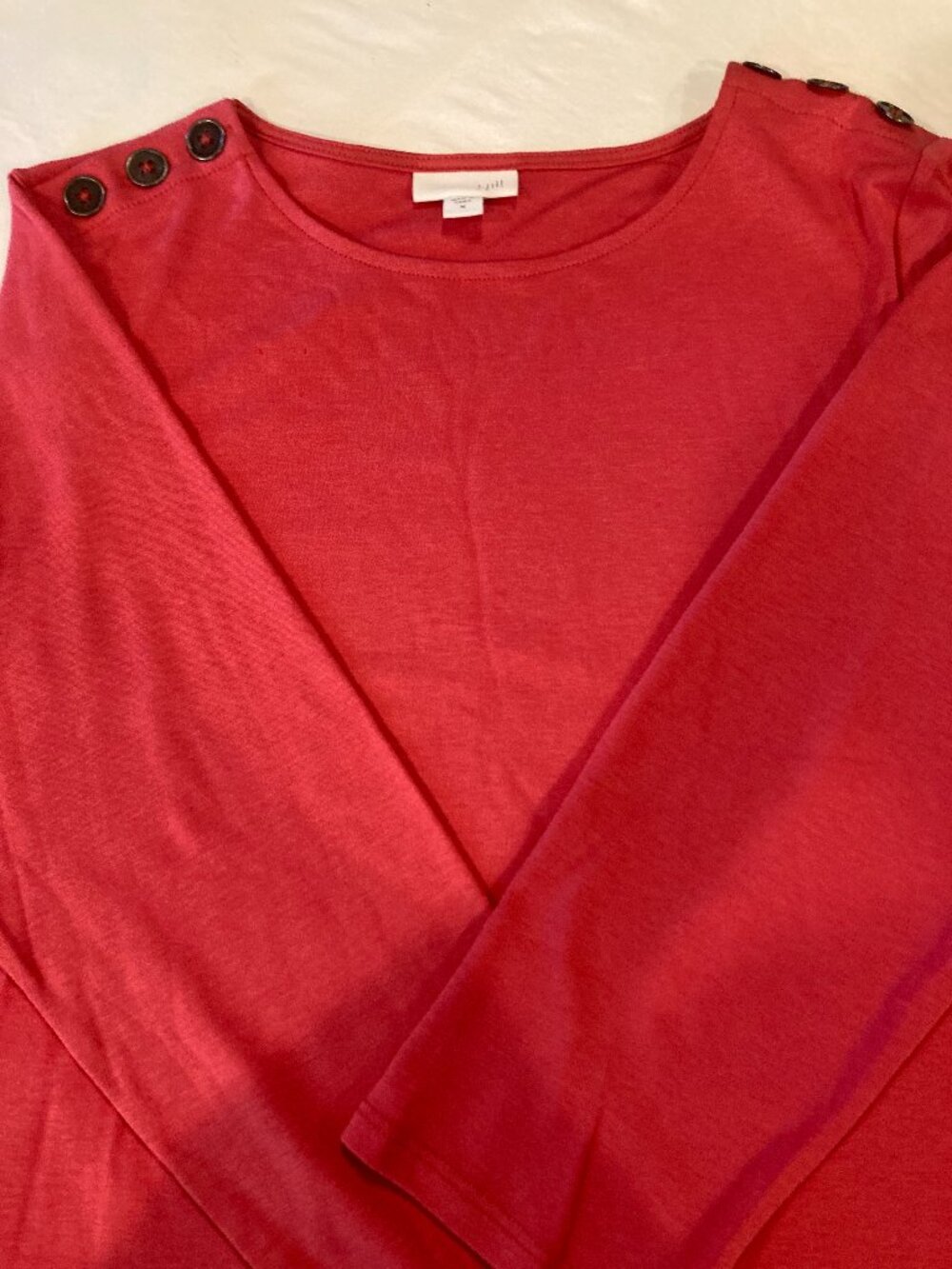 J Jill 3/4-Sleeve Knit Top with Button Assent
